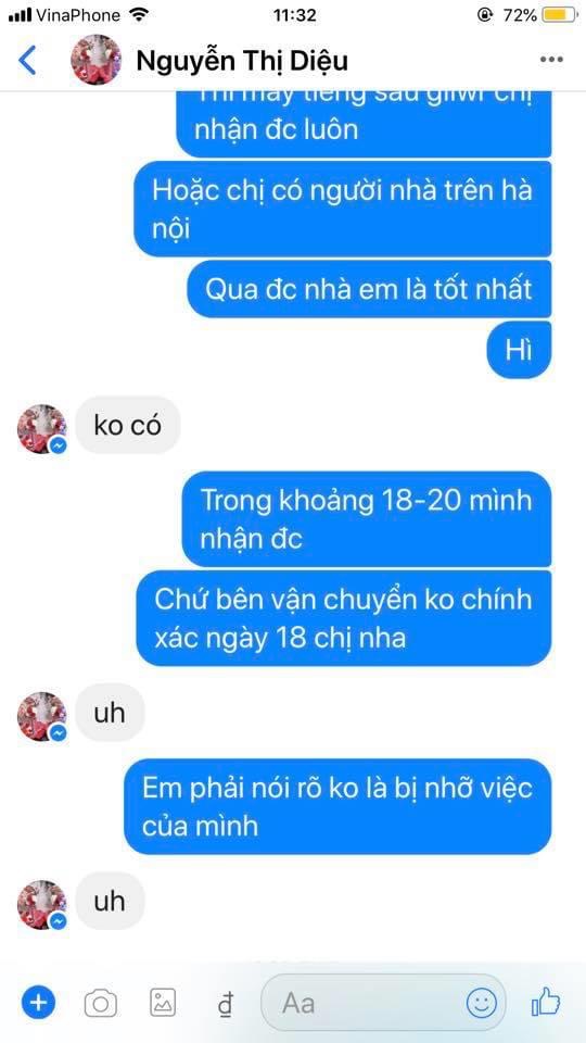 Nguyễn thị diệu - 0326684760 bom hàng