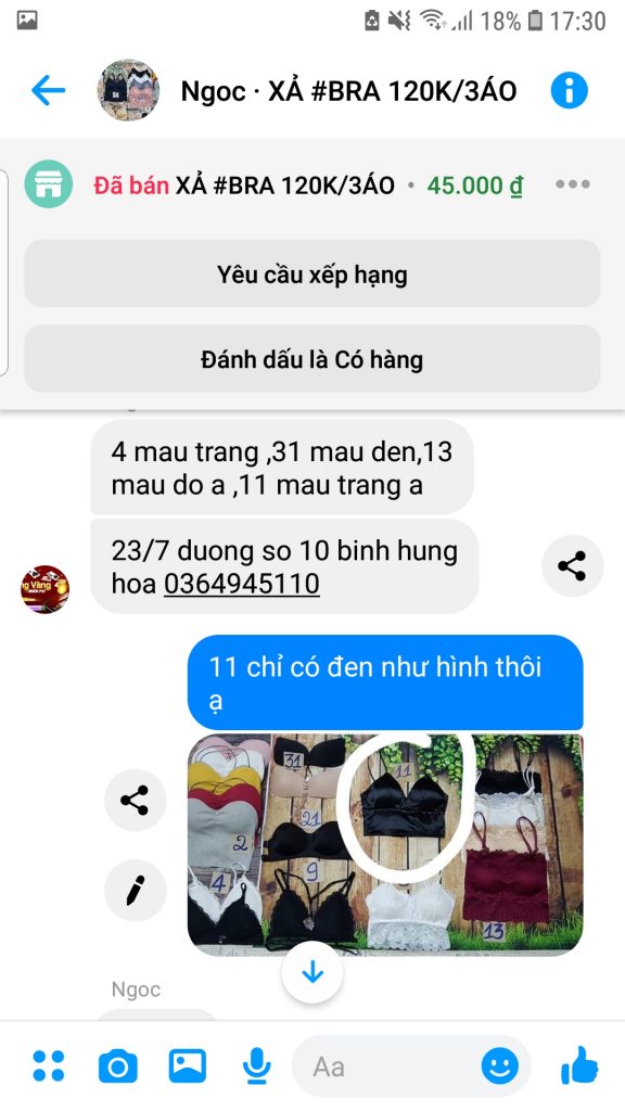 Nguyen Ny Ngoc - 0364945110 bom hàng