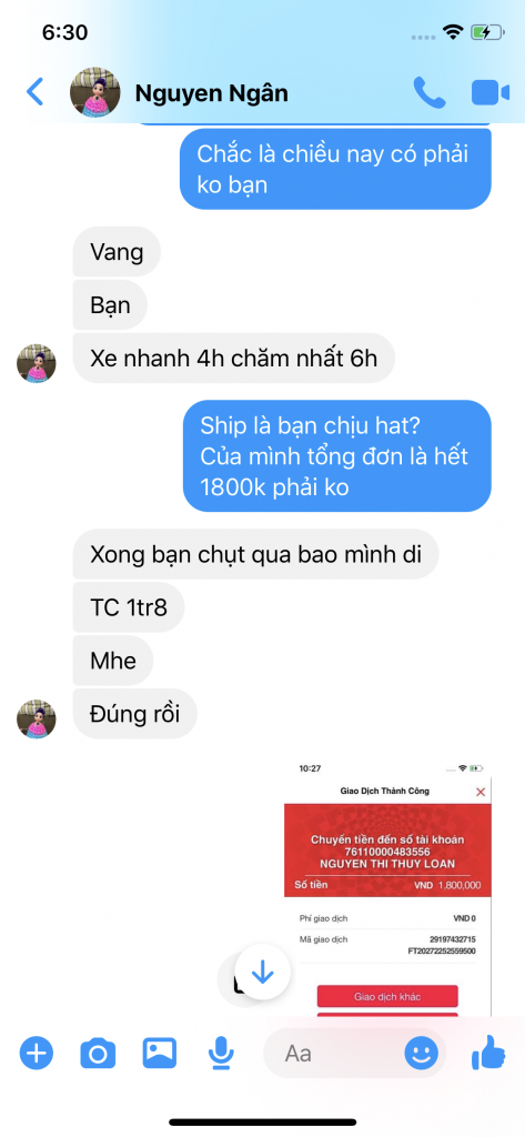 Shop Ngan Nguyen: Nhận tiền của khách rồi nhưng không gửi hàng